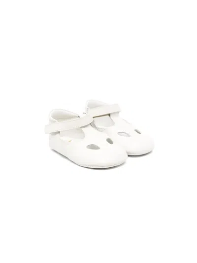 Gallucci Babies' Leather Ballerina Shoes In Neutrals