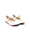 Gallucci White Ballerinas For Girl In White