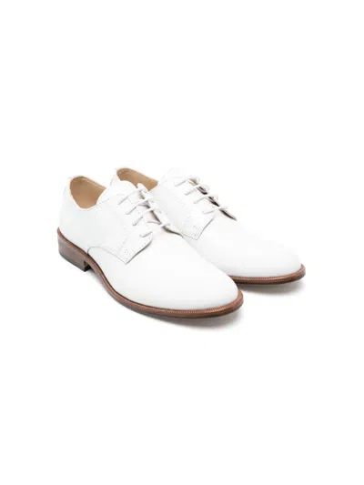 Gallucci Kids' Leather Oxford Shoes In White