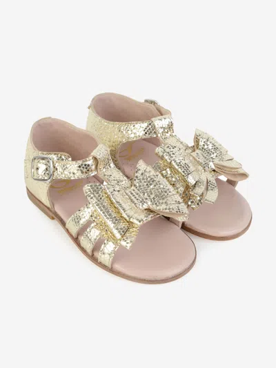 Gallucci Babies' Leather Sandals Eu 20 Uk 4 Gold