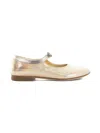 Gallucci Metallic Ballet Flats In Neutral