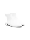 Gallucci Open-back Leather Boots In White