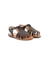 Gallucci Open Toe Cut-out Sandals In Brown
