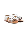 Gallucci Open-toe Leather Sandals In White