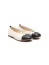 Gallucci Quilted Ballerina Shoes In Neutrals