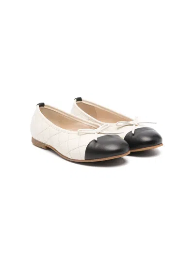 Gallucci Kids' Quilted Ballerina Shoes In Neutrals