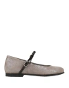 Gallucci Toddler Girl Ballet Flats Grey Size 10c Leather In Gray