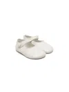Gallucci Zigzag-edge Leather Ballerina Shoes In Neutrals