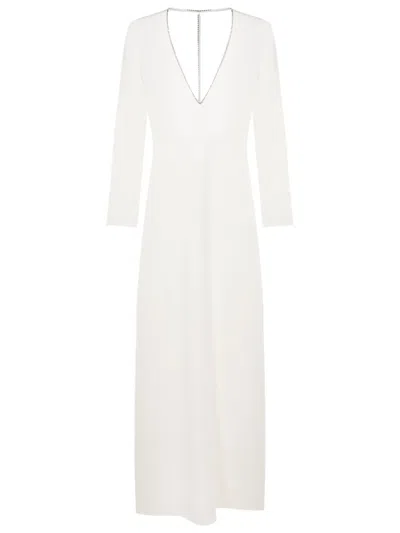 Galvan Andromeda Crystal-embellished Open-back Gown In White