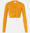 Galvan Atalanta Cropped Cardigan In Orange