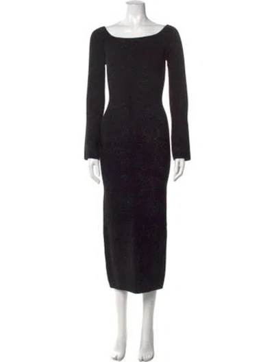Pre-owned Galvan Bateau Neckline Long Dress In Multi