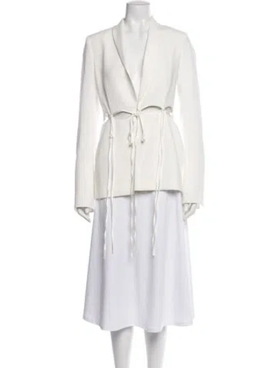 Pre-owned Galvan Blazer In White