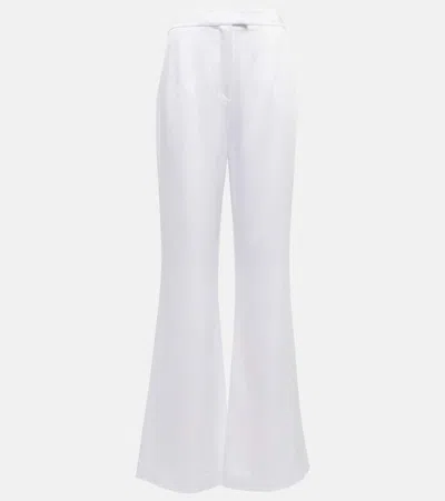 Galvan Bridal High-rise Straight-leg Pants In White