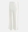 Galvan Bridal Satin Midi Skirt In White