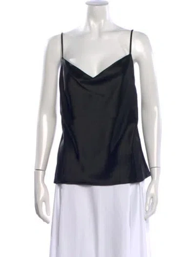 Pre-owned Galvan Cowl Neck Sleeveless Top In Black