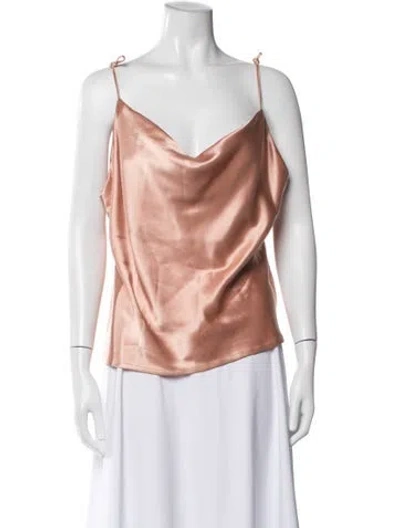 Pre-owned Galvan Cowl Neck Sleeveless Top In Pink