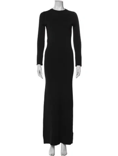 Pre-owned Galvan Crew Neck Long Dress In Black
