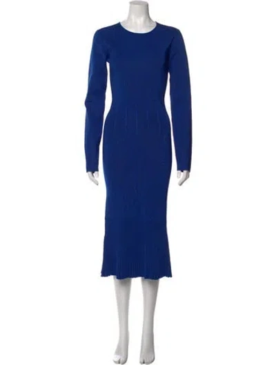 Pre-owned Galvan Crew Neck Long Dress W/ Tags In Blue