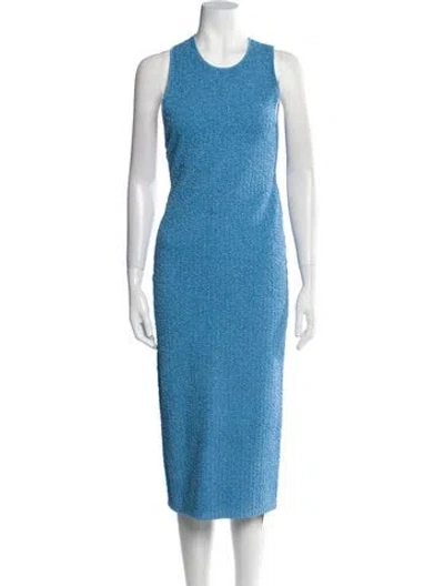 Pre-owned Galvan Crew Neck Midi Length Dress