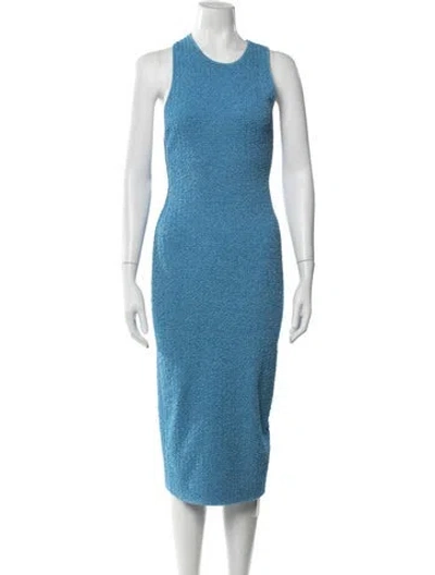 Pre-owned Galvan Crew Neck Midi Length Dress