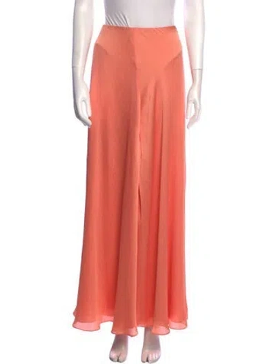 Pre-owned Galvan Cutout Accent Long Skirt In Pink