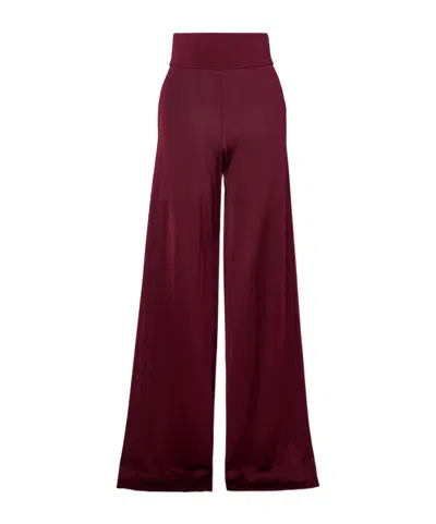 Galvan Draped Cuffed Wide-leg Trousers In Burgundy