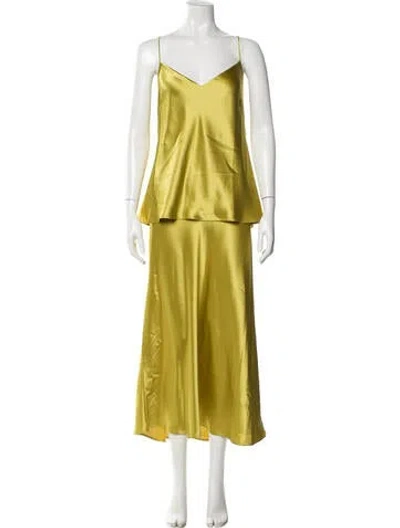 Pre-owned Galvan Dress Set In Green