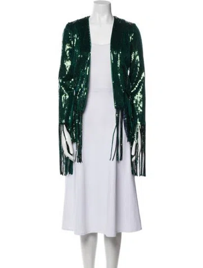 Pre-owned Galvan Evening Jacket W/ Tags In Green