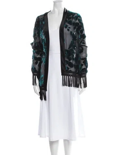 Pre-owned Galvan Floral Print In Black