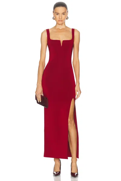 Galvan Freya Dress In Rouge Piaf