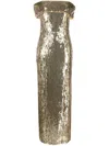 Galvan Glencoe Sequinned Maxi Dress In 金色