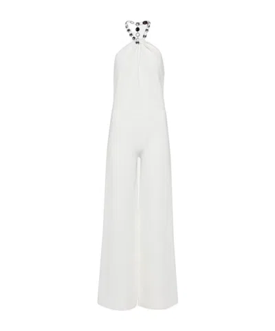 Galvan London Womens Pearl Cleopatra Halter-neck Stretch-woven Blend Jumpsuit