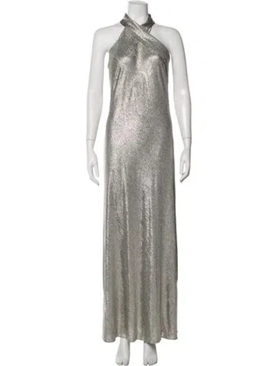 Pre-owned Galvan Halterneck Long Dress
