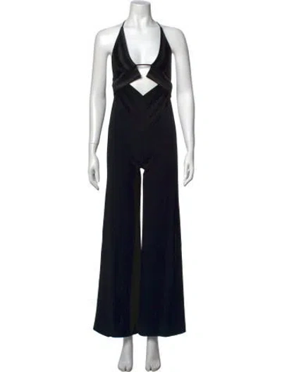 Pre-owned Galvan Halterneck Mini Dress In Black