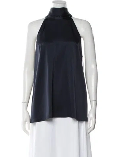 Pre-owned Galvan Halterneck Sleeveless Top In Blue