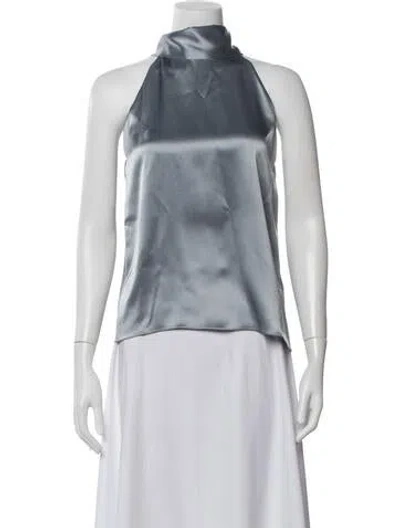 Pre-owned Galvan Halterneck Sleeveless Top In Blue