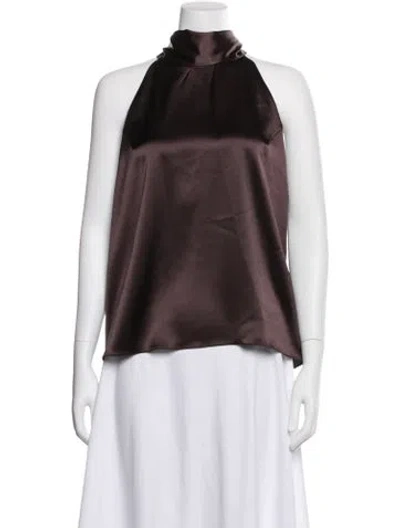 Pre-owned Galvan Halterneck Sleeveless Top In Brown