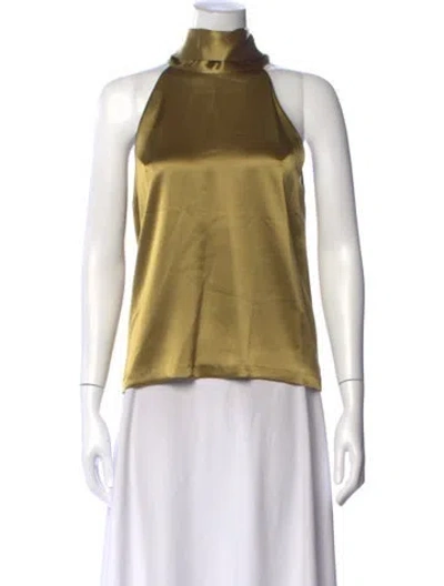 Pre-owned Galvan Halterneck Sleeveless Top W/ Tags In Green