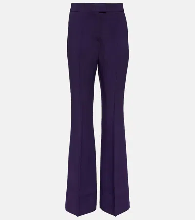 Galvan High-rise Flared Pants In Purple