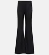 Galvan Satin Flare-leg Trousers In Black