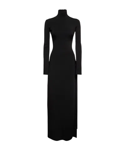 Galvan Hollow Knit Dress In Black