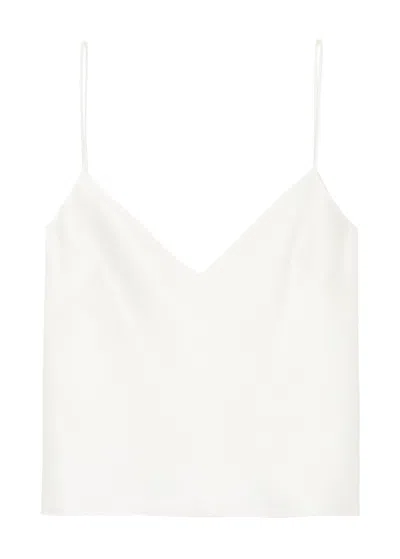 Galvan Ischi Bridal Satin Camisole Top In Off White