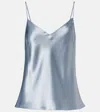 Galvan Ischia Satin Camisole In Blue