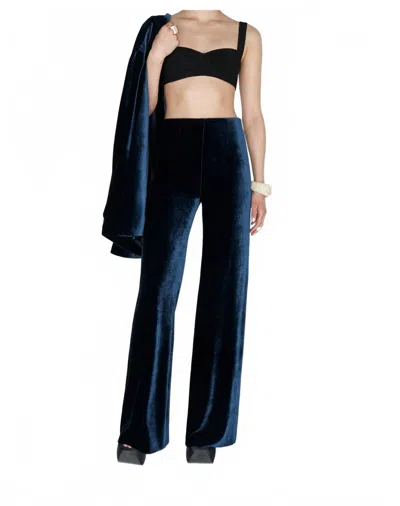 Galvan Julianne Velvet Trousers In Blue Moon