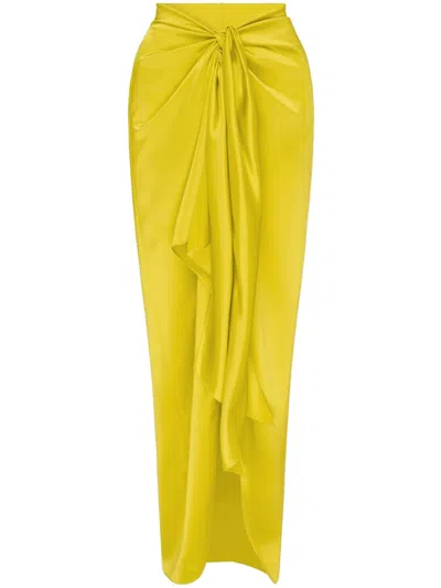 Galvan Knot Detailing Skirt In Yellow