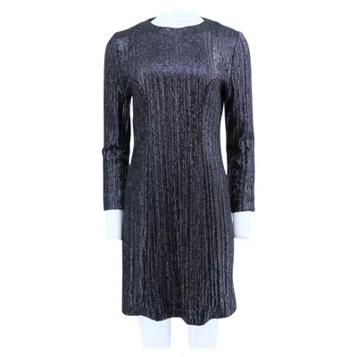 Pre-owned Galvan London Long Sleeved Navy Blue Sequin Shift Dress