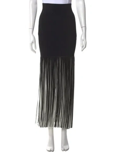 Pre-owned Galvan Long Skirt In Black