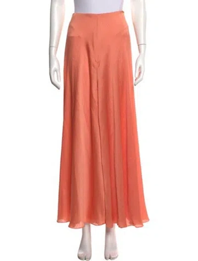 Pre-owned Galvan Long Skirt In Orange