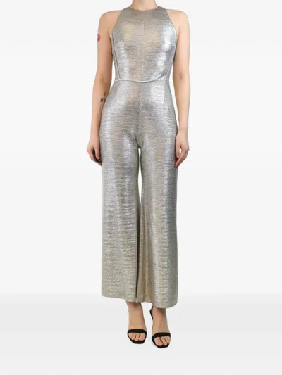 Pre-owned Galvan Lurex Jumpsuit In Gold