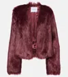 Galvan Manouchi Faux Fur Jacket In Red